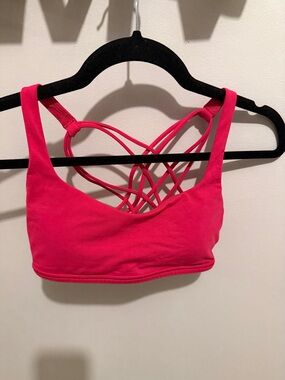 lululemon athletica Bright Pink Strappy Sports Bra